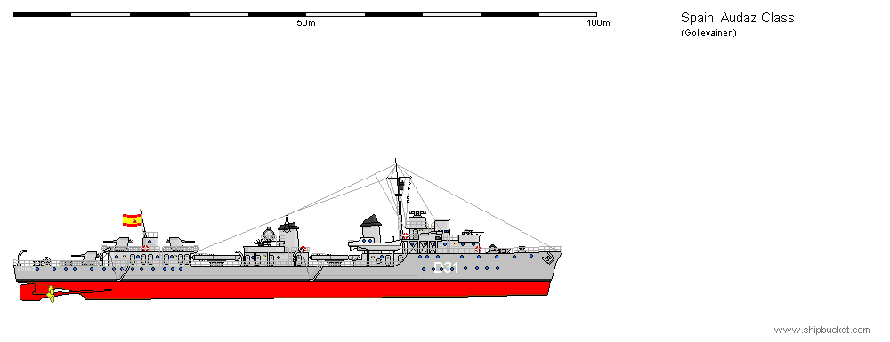 Spanish destroyer Audaz (Shipbucket)